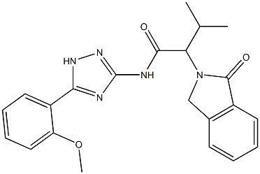 N-[5-(2-methoxyphenyl)-1H-1,2,4-triazol-3-yl]-3-methyl-2-(3-oxo-1H-isoindol-2-yl)butanamide|