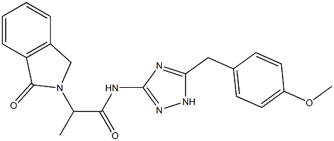 N-[5-[(4-methoxyphenyl)methyl]-1H-1,2,4-triazol-3-yl]-2-(3-oxo-1H-isoindol-2-yl)propanamide Structure