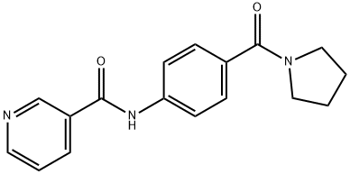 N-[4-(pyrrolidine-1-carbonyl)phenyl]pyridine-3-carboxamide Structure