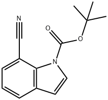 7-Cyano-indole-1-carboxylic acid tert-butyl ester 结构式