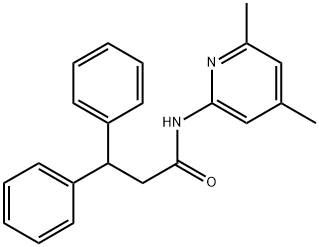 N-(4,6-dimethylpyridin-2-yl)-3,3-diphenylpropanamide,161372-98-1,结构式