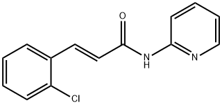 (E)-3-(2-chlorophenyl)-N-pyridin-2-ylprop-2-enamide 化学構造式