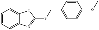 2-[(4-methoxyphenyl)methylsulfanyl]-1,3-benzoxazole,166587-77-5,结构式