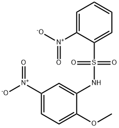 N-(2-methoxy-5-nitrophenyl)-2-nitrobenzenesulfonamide Struktur