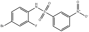 N-(4-bromo-2-fluorophenyl)-3-nitrobenzenesulfonamide Structure