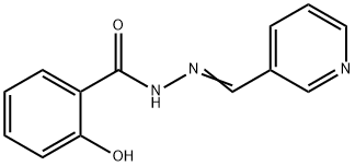 2-hydroxy-N-[(Z)-pyridin-3-ylmethylideneamino]benzamide 结构式