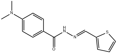 4-(dimethylamino)-N-[(E)-thiophen-2-ylmethylideneamino]benzamide Struktur