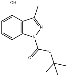 4-Hydroxy-3-methyl-indazole-1-carboxylic acid tert-butyl ester Structure