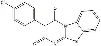 3-(4-chlorophenyl)-[1,3,5]triazino[2,1-b][1,3]benzothiazole-2,4-dione 化学構造式