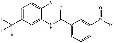 N-[2-chloro-5-(trifluoromethyl)phenyl]-3-nitrobenzamide 化学構造式