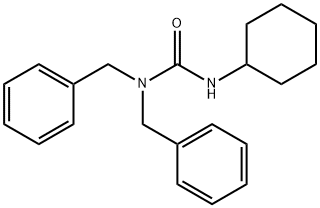 1-シクロヘキシル-3,3-ジベンジル尿素 化学構造式