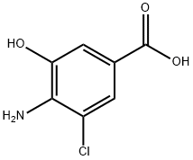 4-氨基-3-氯-5-羟基苯甲酸,202195-65-1,结构式