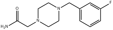 2-[4-[(3-fluorophenyl)methyl]piperazin-1-yl]acetamide,203047-77-2,结构式