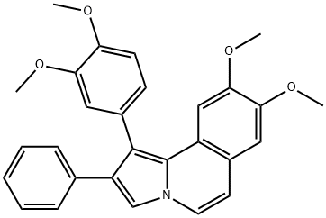 1-(3,4-dimethoxyphenyl)-8,9-dimethoxy-2-phenylpyrrolo[2,1-a]isoquinoline Struktur