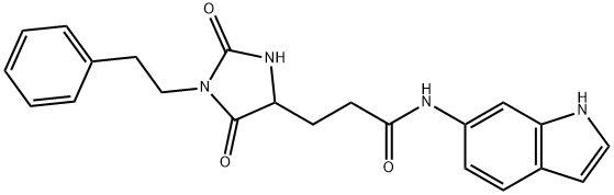 3-[2,5-dioxo-1-(2-phenylethyl)imidazolidin-4-yl]-N-(1H-indol-6-yl)propanamide Struktur