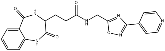 3-(2,5-dioxo-3,4-dihydro-1H-1,4-benzodiazepin-3-yl)-N-[(3-pyridin-4-yl-1,2,4-oxadiazol-5-yl)methyl]propanamide Structure