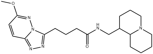 N-(2,3,4,6,7,8,9,9a-octahydro-1H-quinolizin-1-ylmethyl)-4-(6-methoxy-[1,2,4]triazolo[4,3-b]pyridazin-3-yl)butanamide 结构式