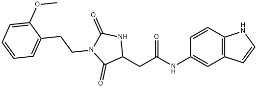 N-(1H-indol-5-yl)-2-[1-[2-(2-methoxyphenyl)ethyl]-2,5-dioxoimidazolidin-4-yl]acetamide|