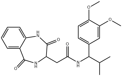 2058794-03-7 N-[1-(3,4-dimethoxyphenyl)-2-methylpropyl]-2-(2,5-dioxo-3,4-dihydro-1H-1,4-benzodiazepin-3-yl)acetamide