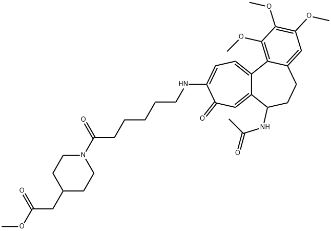 methyl 2-[1-[6-[(7-acetamido-1,2,3-trimethoxy-9-oxo-6,7-dihydro-5H-benzo[a]heptalen-10-yl)amino]hexanoyl]piperidin-4-yl]acetate|