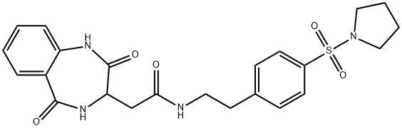 2-(2,5-dioxo-3,4-dihydro-1H-1,4-benzodiazepin-3-yl)-N-[2-(4-pyrrolidin-1-ylsulfonylphenyl)ethyl]acetamide|