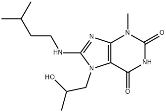 7-(2-hydroxypropyl)-3-methyl-8-(3-methylbutylamino)purine-2,6-dione|