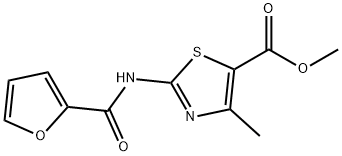 methyl 2-(furan-2-carbonylamino)-4-methyl-1,3-thiazole-5-carboxylate 化学構造式