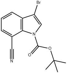 3-溴-7-氰基-1H-吲哚-1-羧酸叔丁酯,2103352-19-6,结构式