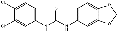 1-(1,3-benzodioxol-5-yl)-3-(3,4-dichlorophenyl)urea Struktur