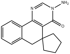 3-aminospiro[6H-benzo[h]quinazoline-5,1'-cyclopentane]-4-one Struktur