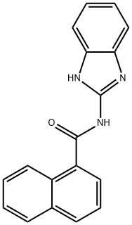 N-(1H-benzimidazol-2-yl)naphthalene-1-carboxamide 结构式