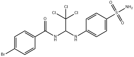 4-bromo-N-[2,2,2-trichloro-1-(4-sulfamoylanilino)ethyl]benzamide Structure