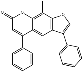 9-methyl-3,5-diphenylfuro[3,2-g]chromen-7-one,25944-21-2,结构式