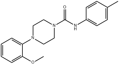 4-(2-methoxyphenyl)-N-(4-methylphenyl)piperazine-1-carboxamide 结构式