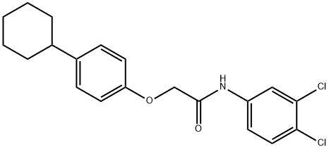 2-(4-cyclohexylphenoxy)-N-(3,4-dichlorophenyl)acetamide 化学構造式