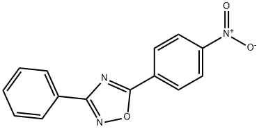 3-フェニル-5-(4-ニトロフェニル)-1,2,4-オキサジアゾール 化学構造式