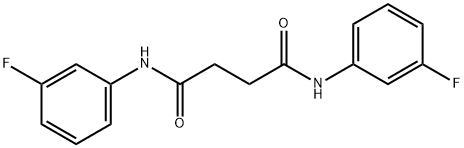 N,N'-bis(3-fluorophenyl)butanediamide 化学構造式