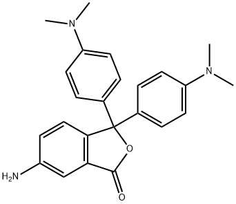 6-amino-3,3-bis[4-(dimethylamino)phenyl]-2-benzofuran-1-one 化学構造式