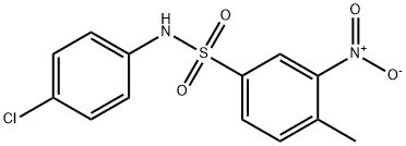 N-(4-chlorophenyl)-4-methyl-3-nitrobenzenesulfonamide Structure