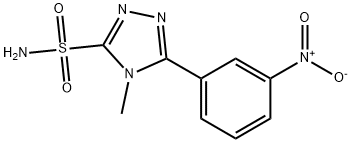 4-methyl-5-(3-nitrophenyl)-1,2,4-triazole-3-sulfonamide 化学構造式
