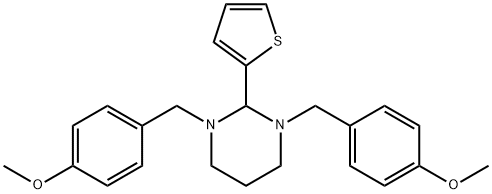 299922-30-8 1,3-bis[(4-methoxyphenyl)methyl]-2-thiophen-2-yl-1,3-diazinane