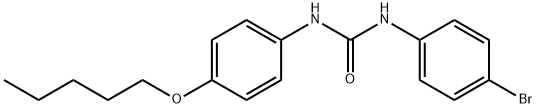 1-(4-bromophenyl)-3-(4-pentoxyphenyl)urea 化学構造式