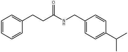 3-phenyl-N-[(4-propan-2-ylphenyl)methyl]propanamide 结构式