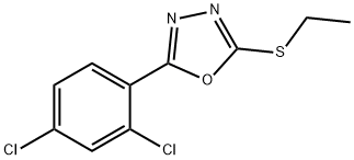 2-(2,4-dichlorophenyl)-5-ethylsulfanyl-1,3,4-oxadiazole Struktur