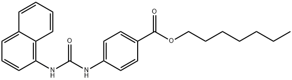 heptyl 4-(naphthalen-1-ylcarbamoylamino)benzoate Struktur
