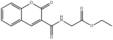 ethyl 2-[(2-oxochromene-3-carbonyl)amino]acetate 化学構造式