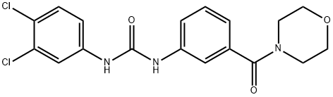 1-(3,4-dichlorophenyl)-3-[3-(morpholine-4-carbonyl)phenyl]urea,301352-65-8,结构式