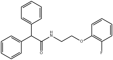 N-[2-(2-fluorophenoxy)ethyl]-2,2-diphenylacetamide 结构式