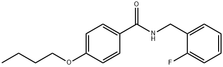 4-butoxy-N-[(2-fluorophenyl)methyl]benzamide 化学構造式