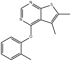 5,6-dimethyl-4-(2-methylphenoxy)thieno[2,3-d]pyrimidine Structure